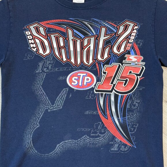 Rare Vintage Y2K Donny Schatz #15 STP Sprint Car Racing Men's T-Shirt - Small - Picture 3 of 6
